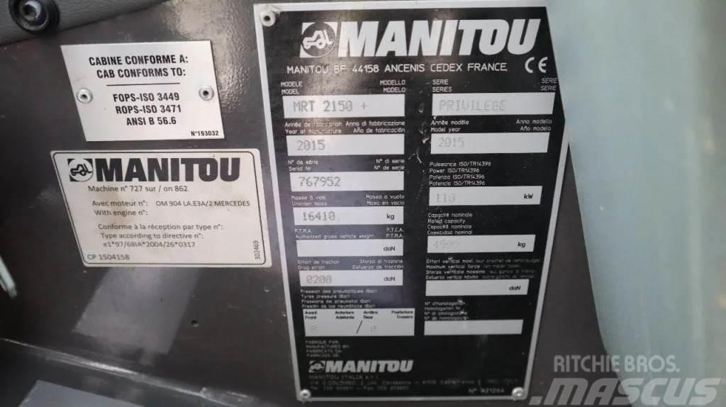 Manitou MRT 2150+ PRIVILEGE | FORKS | AIRCO Teleskoplastare