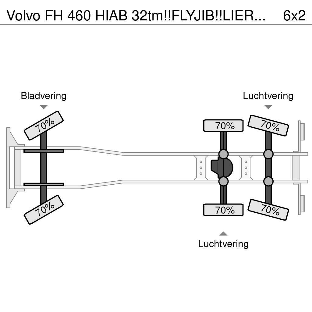 Volvo FH 460 HIAB 32tm!!FLYJIB!!LIER/WINSCH/WINDE!!EURO6 Allterrängkranar