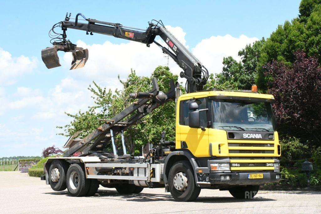 Scania R114-340 6x2 !!KRAAN/CONTAINER/KABEL!!MANUELL!! Lastväxlare/Krokbilar