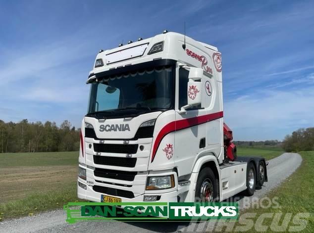 Scania R500 med ny demo kran Dragbilar