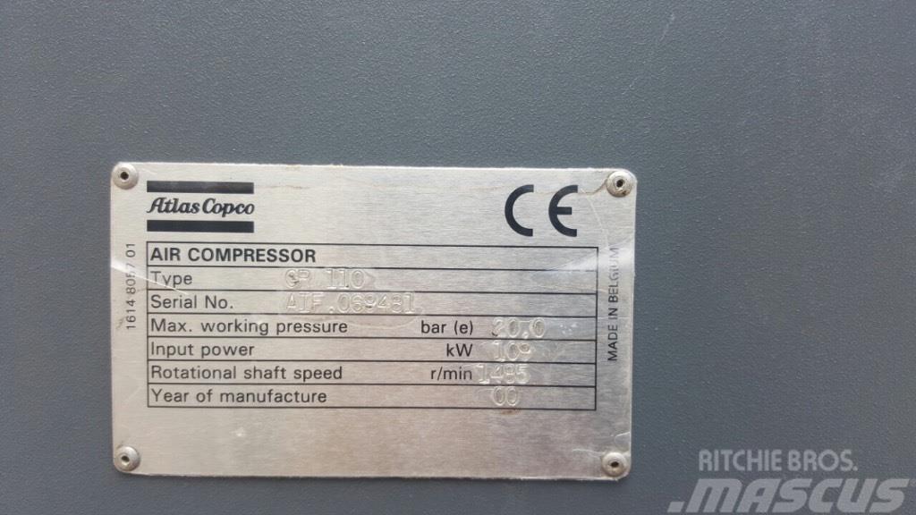 Atlas Copco Compressor, Kompressor GR 110 Kompressorer