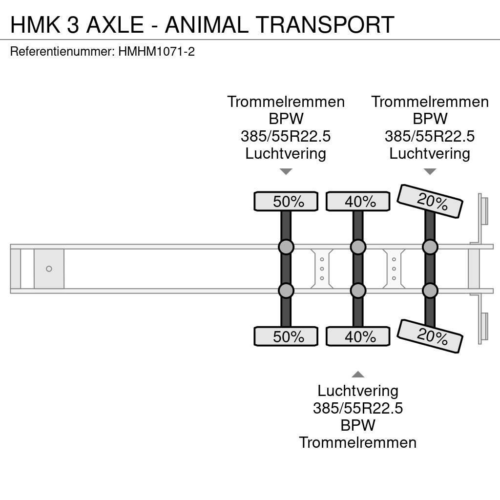  HMK 3 AXLE - ANIMAL TRANSPORT Djurtransport trailer