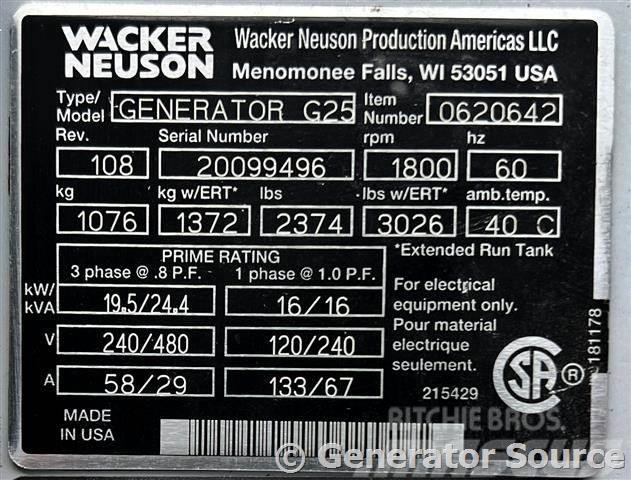 Wacker 20 kW - FOR RENT Dieselgeneratorer
