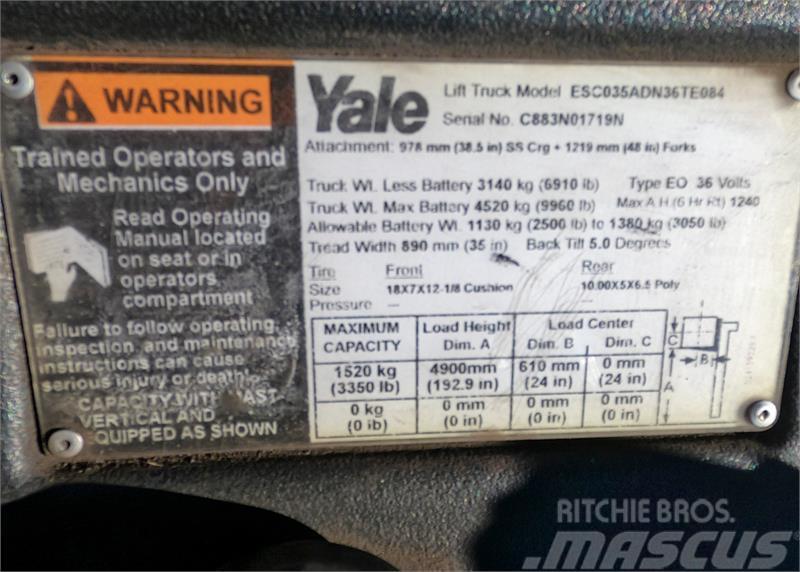 Yale ESC035AC Elmotviktstruckar