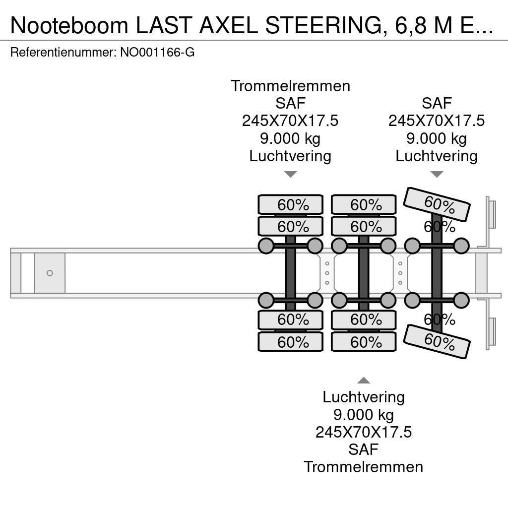 Nooteboom LAST AXEL STEERING, 6,8 M EXTENDABLE Låg lastande semi trailer