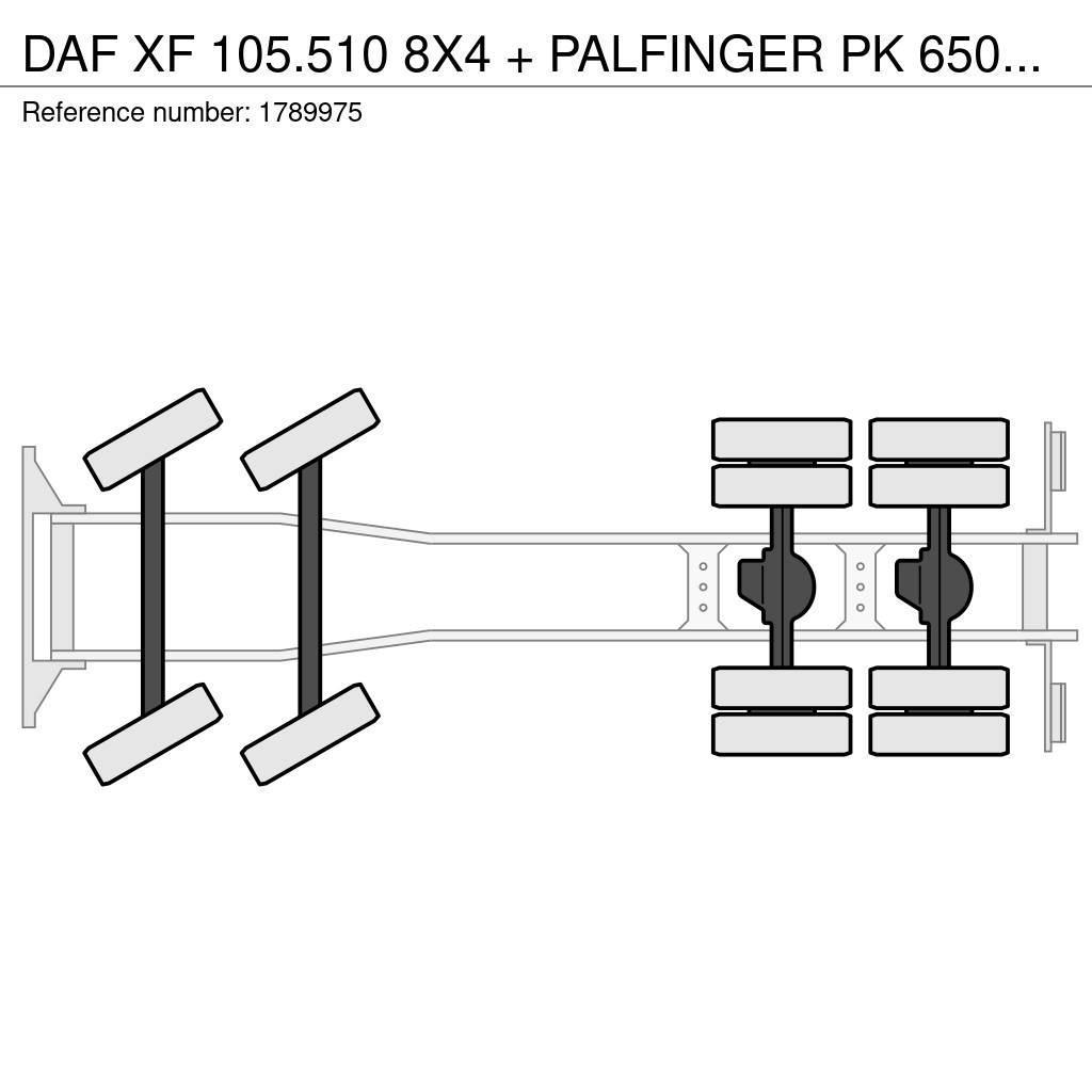 DAF XF 105.510 8X4 + PALFINGER PK 65002-SH E POWER LIN Kranbilar