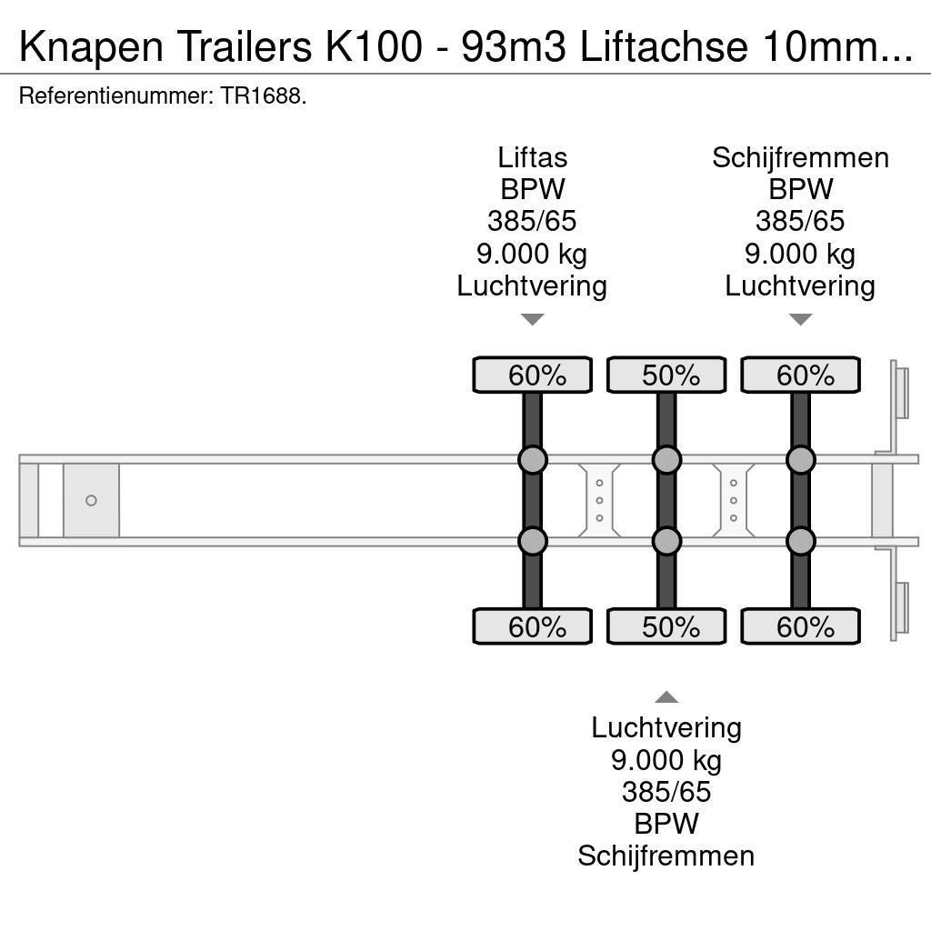 Knapen Trailers K100 - 93m3 Liftachse 10mm Powersheet Walking floor semitrailers