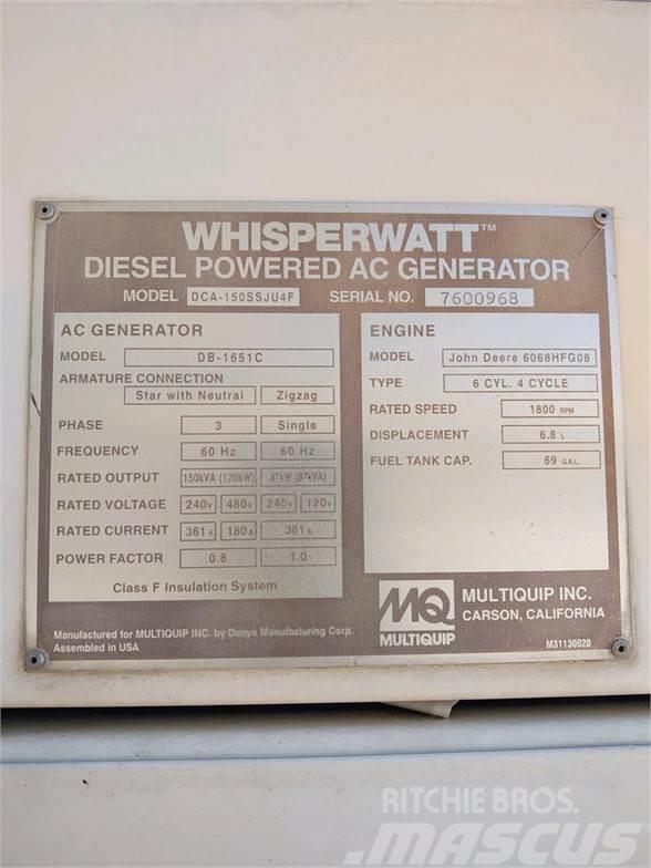 MultiQuip WHISPERWATT DCA150SSJU4F Gasgeneratorer