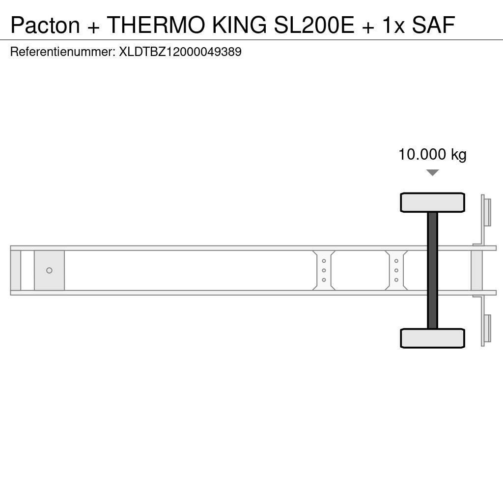Pacton + THERMO KING SL200E + 1x SAF Skåptrailer Kyl/Frys/Värme
