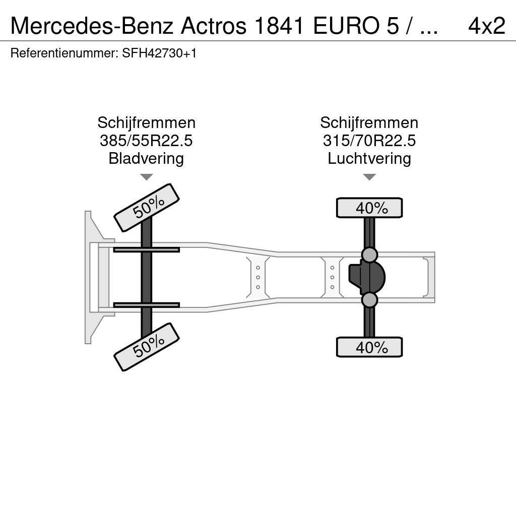 Mercedes-Benz Actros 1841 EURO 5 / PTO / AIRCO / BIG AXLES -GROS Dragbilar