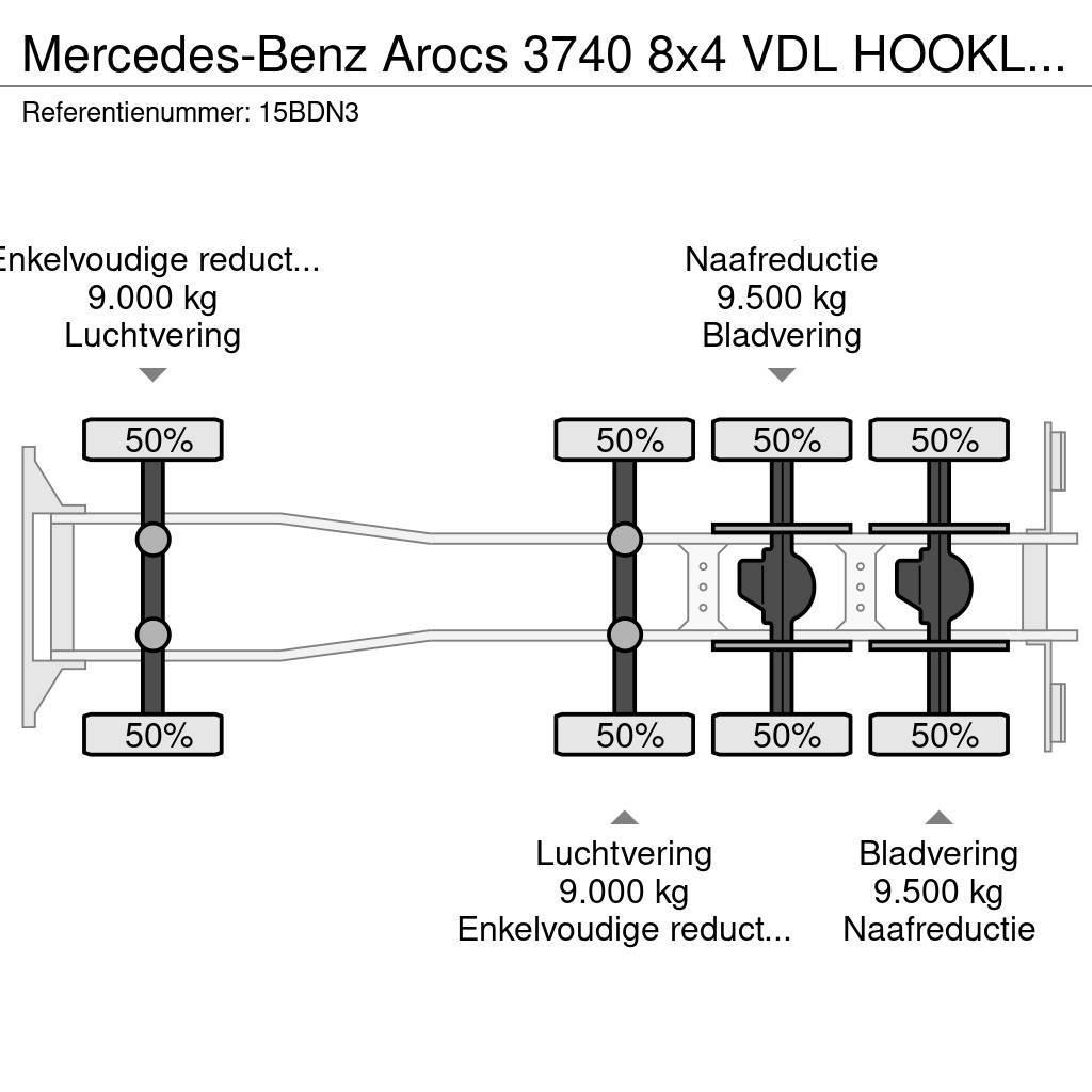 Mercedes-Benz Arocs 3740 8x4 VDL HOOKLIFT! TOP!HAAKARM/CONTAINER Lastväxlare/Krokbilar