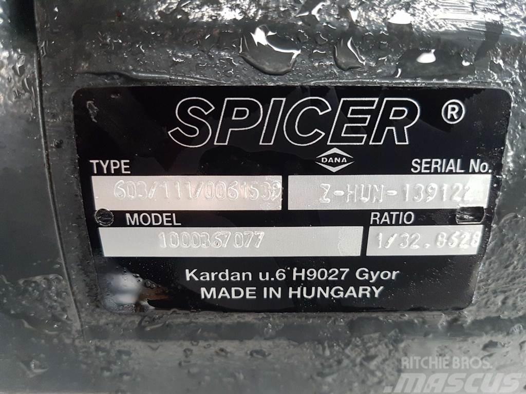 Wacker Neuson -Spicer Dana 603/111/0061539-Axle/Achse/As Hjulaxlar