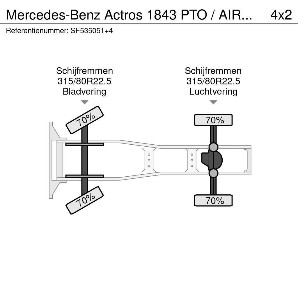 Mercedes-Benz Actros 1843 PTO / AIRCO / EURO 6 Dragbilar