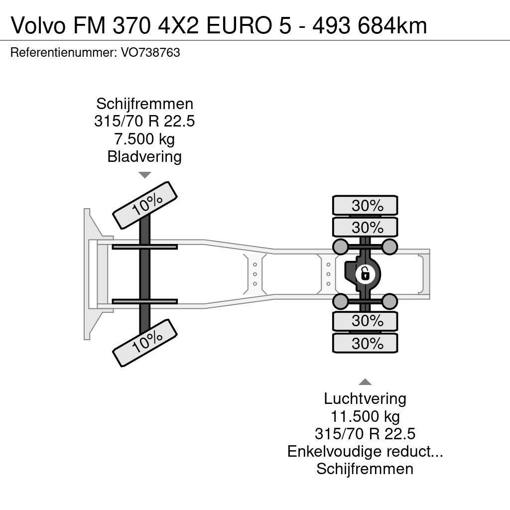 Volvo FM 370 4X2 EURO 5 - 493 684km Dragbilar