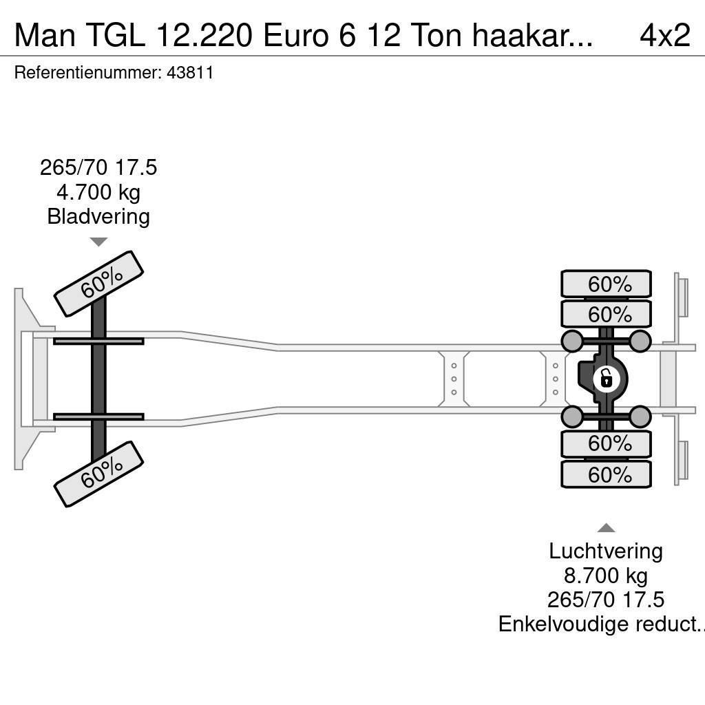 MAN TGL 12.220 Euro 6 12 Ton haakarmsysteem Lastväxlare/Krokbilar