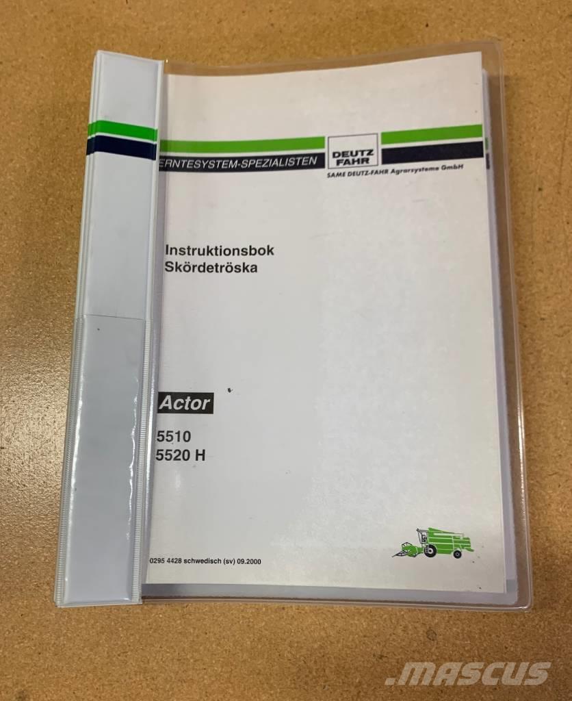 Deutz-Fahr Inst.Bok 5510-5520 - 02954428 Band, kedjor och underreden