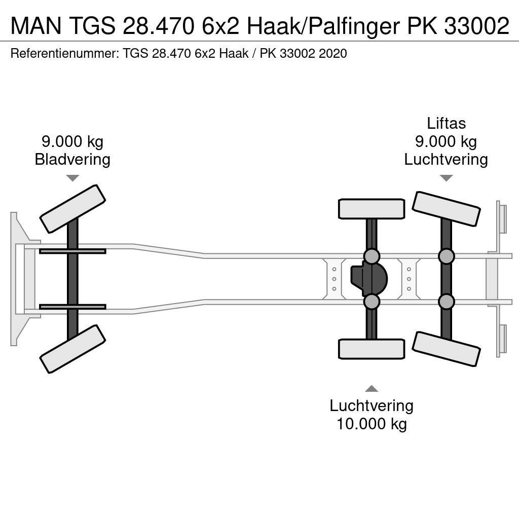 MAN TGS 28.470 6x2 Haak/Palfinger PK 33002 Lastväxlare/Krokbilar