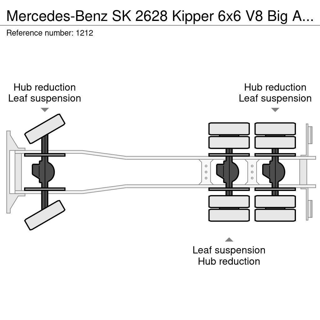 Mercedes-Benz SK 2628 Kipper 6x6 V8 Big Axle's Crane Auxilery ZF Tippbilar