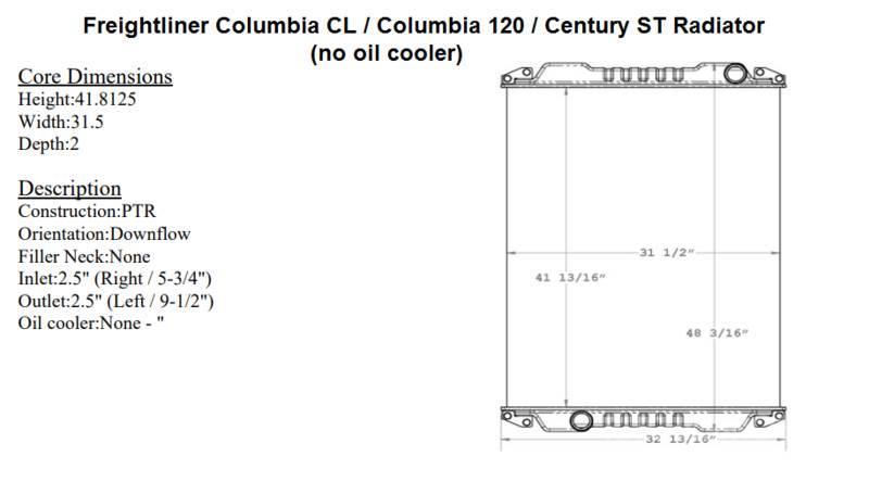 Freightliner Columbia 120 Radiatorer