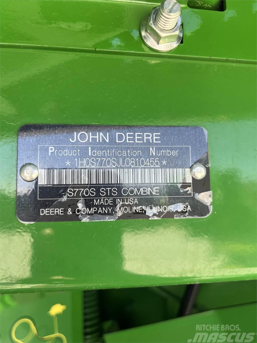 John Deere S770 Skördetröskor