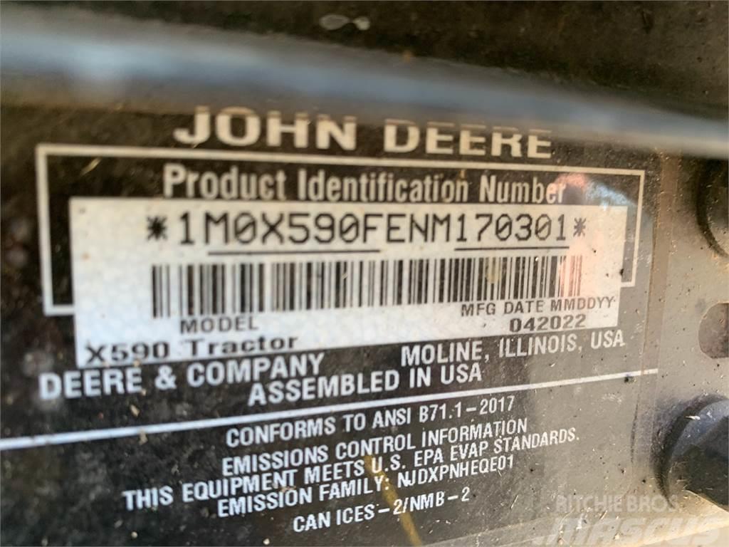 John Deere X590 Kompakttraktorer