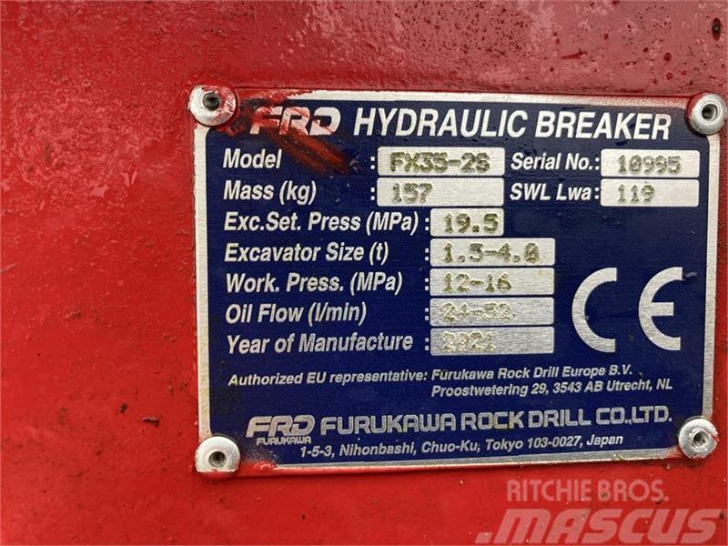 FRD FX35-25 Monteret med udstyr til Rammehammer Hydraulhammare