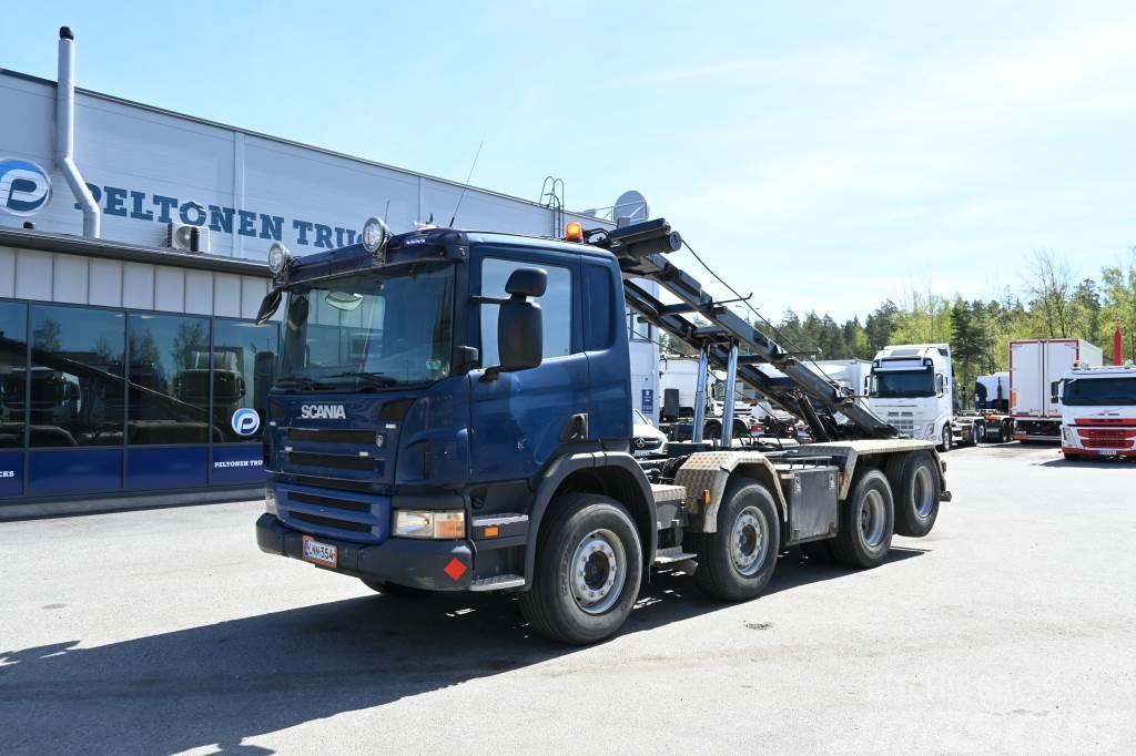 Scania P340 8x2 Vaijerilaite Lastväxlare med kabellift