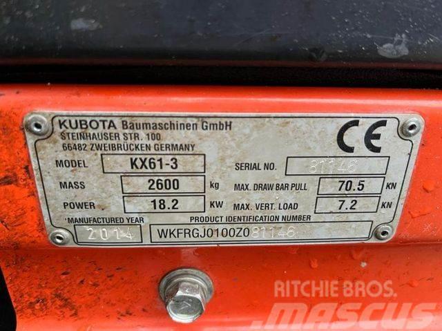 Kubota Minibagger KX 61 Minibagger 2245h, incl. Grabn+T Minigrävare < 7t