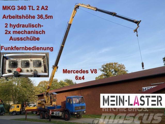 Mercedes-Benz 2622 V8 6x4 MKG 340 T2A2 36,5m Seilwinde Funk Kranbilar