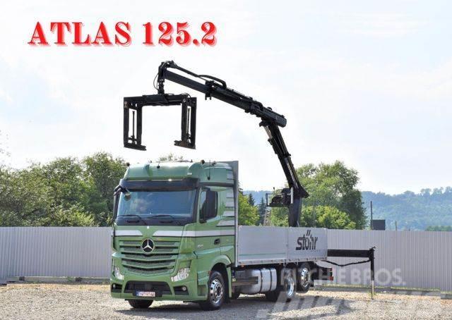 Mercedes-Benz Actros 2545 Pritsche 6,60m + ATLAS 125.2 Kranbilar