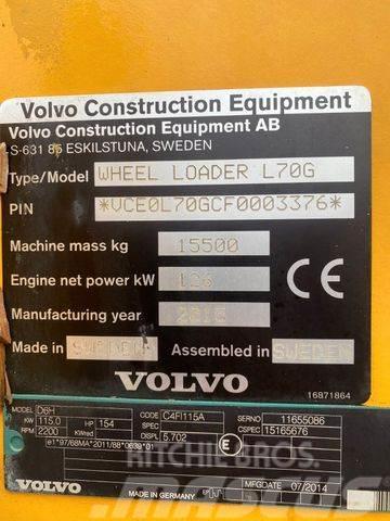 Volvo L70G **BJ. 2015 *19460H/Klima/Hochkippschaufel * Hjullastare