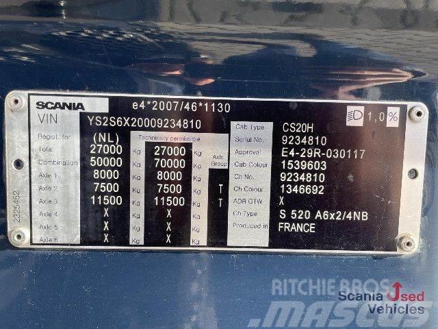 Scania S 520 A6x2/4NB DIFF LOCK RETARDER 8T FULL AIR V8 Dragbilar