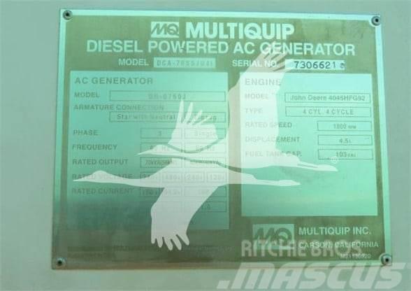 MultiQuip WHISPERWATT DCA70SSJU4I Gasgeneratorer