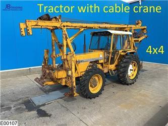 Landini 8830 4x4, Tractor with cable crane, drill rig
