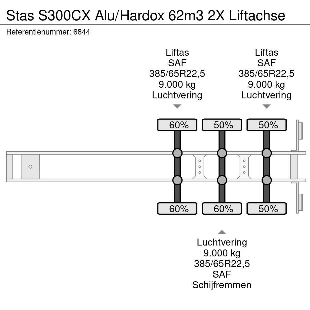 Stas S300CX Alu/Hardox 62m3 2X Liftachse Tipptrailer