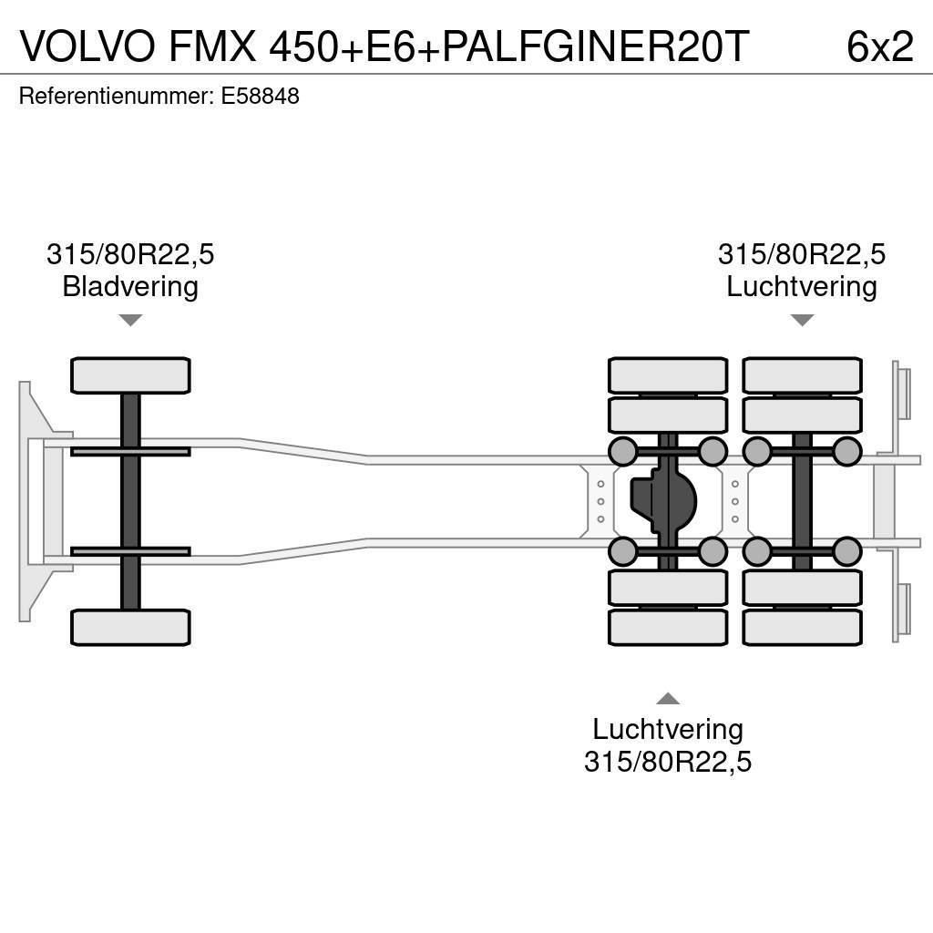 Volvo FMX 450+E6+PALFGINER20T Växelflak-/Containerbilar