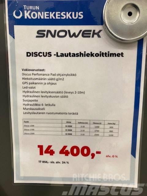 Snowek Discus 1200 Lautashiekoitin 2-10m Sand- och saltspridare