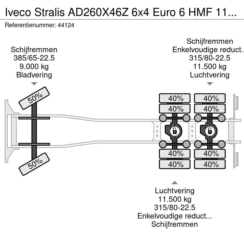 Iveco Stralis AD260X46Z 6x4 Euro 6 HMF 11 Tonmeter laadk Allterrängkranar