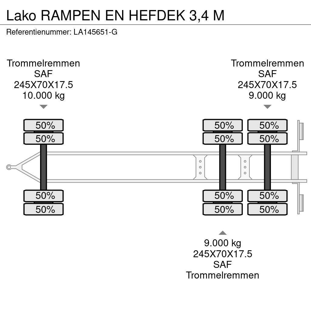 Lako RAMPEN EN HEFDEK 3,4 M Maskintransporter