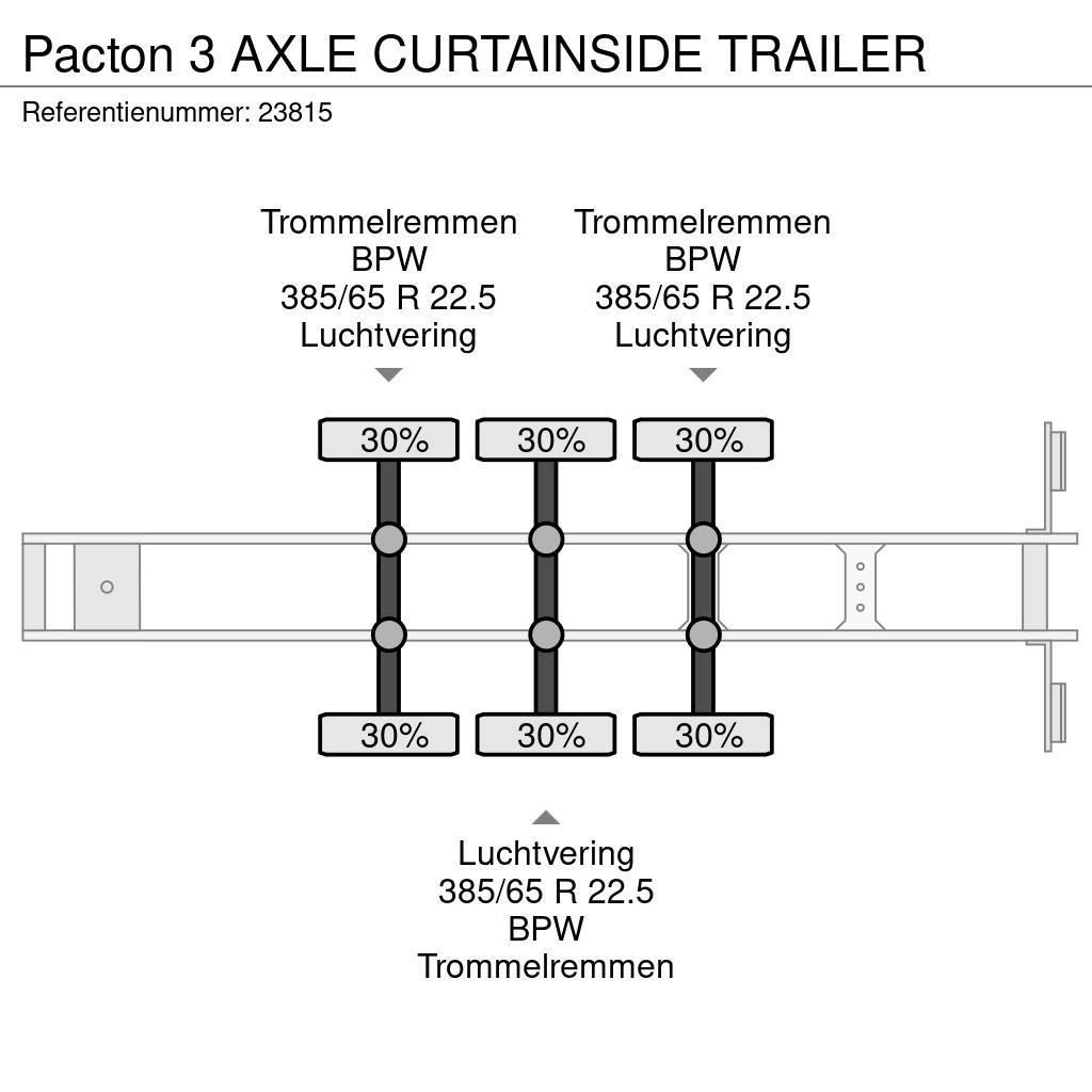 Pacton 3 AXLE CURTAINSIDE TRAILER Kapelltrailer