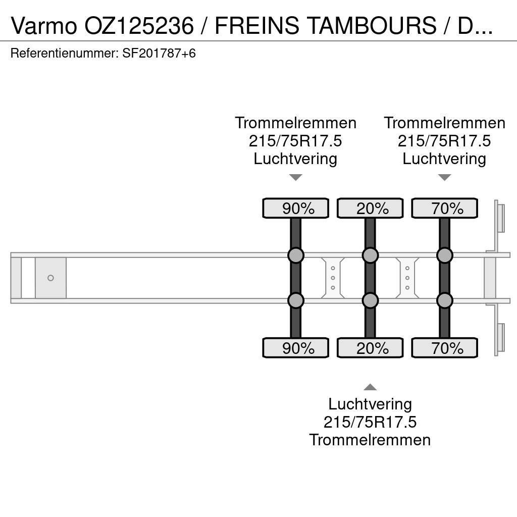 Varmo OZ125236 / FREINS TAMBOURS / DRUM BRAKES Låg lastande semi trailer