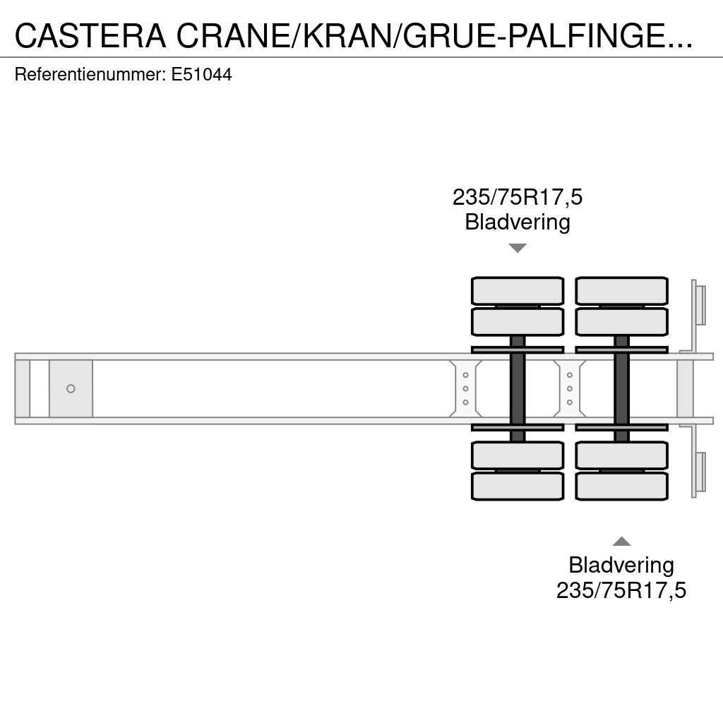 Castera CRANE/KRAN/GRUE-PALFINGER 22002 (2xHydr.) Låg lastande semi trailer