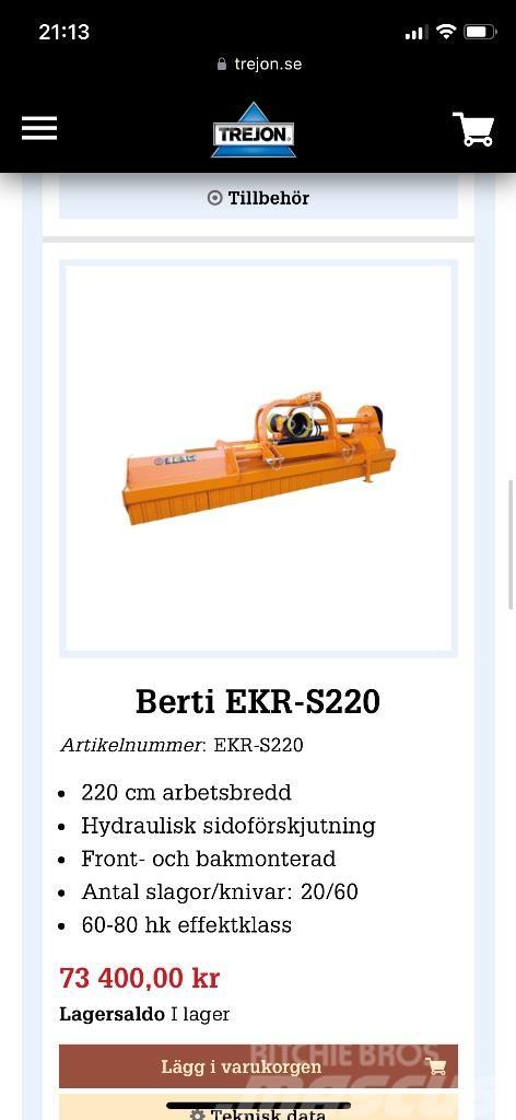 Berti Ekr-s 220 Slaghack Betesputsare