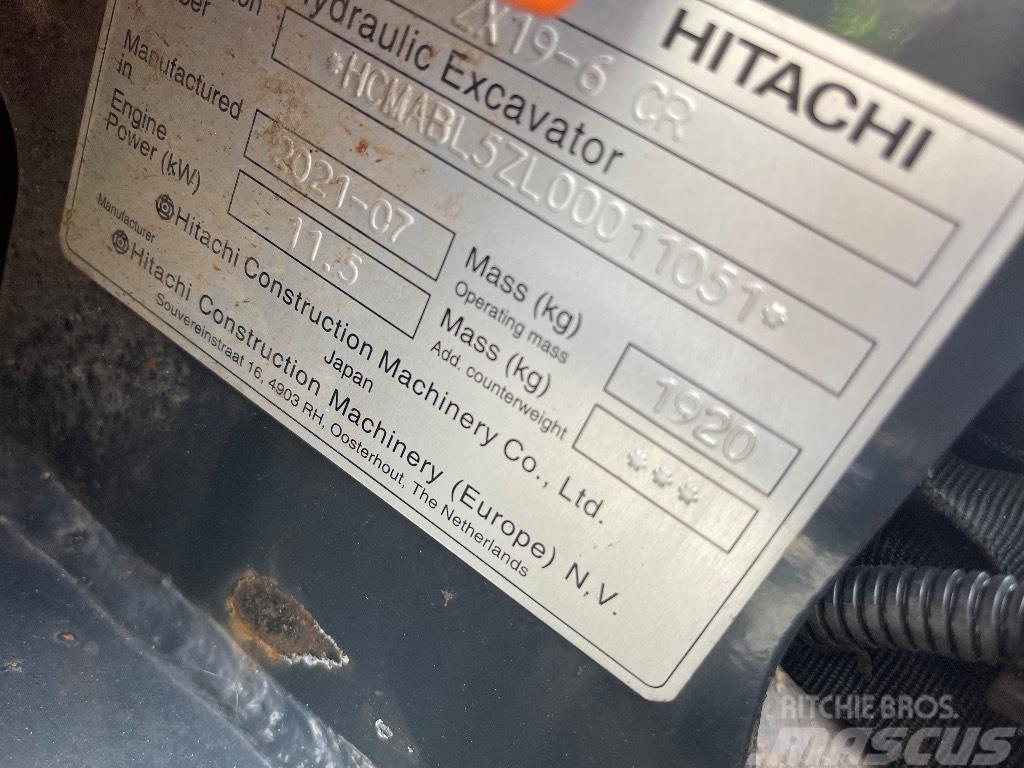Hitachi Zx 19-6 Minigrävare < 7t