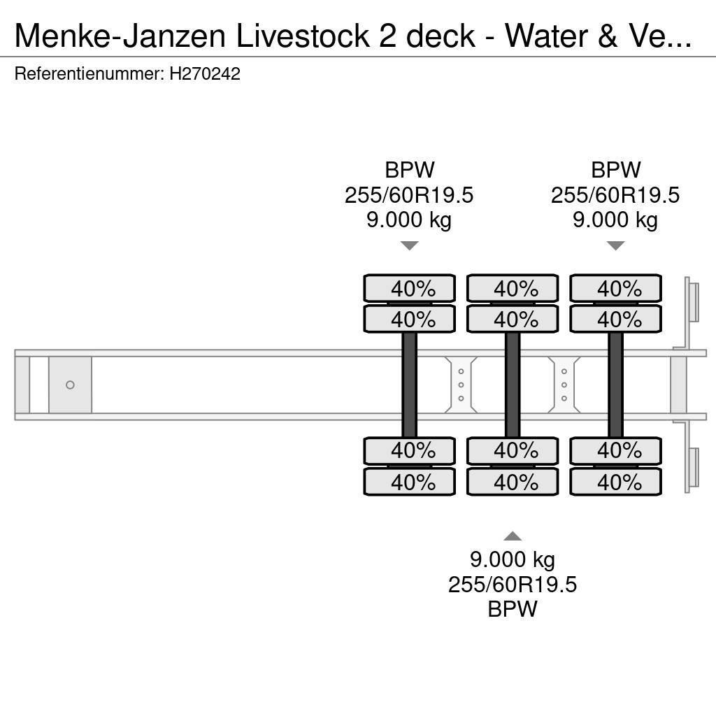  Menke-Janzen Livestock 2 deck - Water & Ventilatio Djurtransport trailer