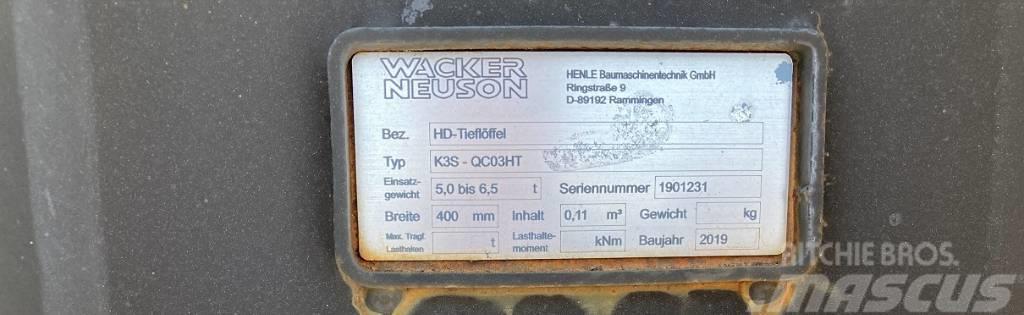 Wacker Neuson Tieflöffel 400mm QC03HT Heavy Duty Krosskopor