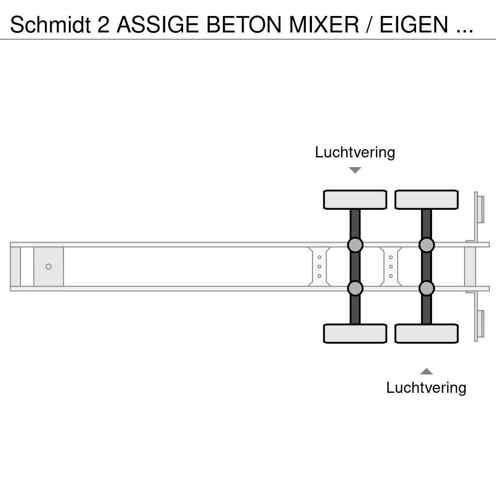 Schmidt 2 ASSIGE BETON MIXER / EIGEN MOTOR / 6 CYL DEUTZ / Övriga Trailers