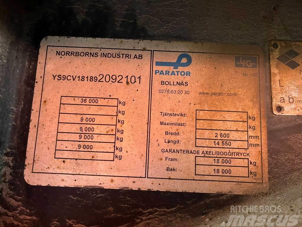 Parator CV 18-18 VECTOR 1850 / BOX L=12332 mm Skåpsläp Kyl/fry/Värme