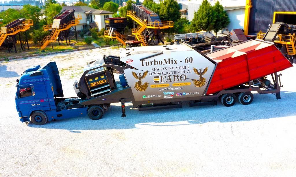  TURBOMIX-60 MOBILE CONCRETE MIXING PLANT Cementtillverknings fabriker