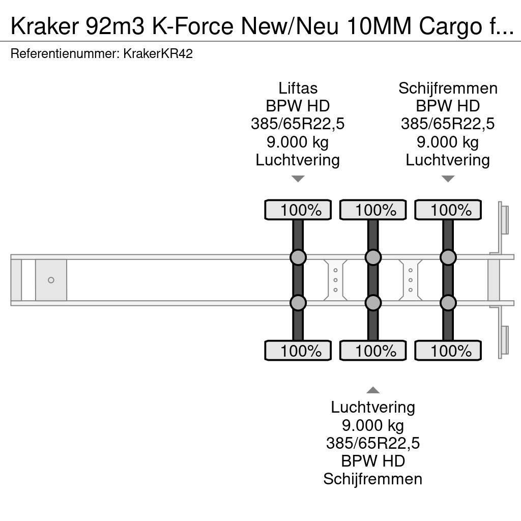 Kraker 92m3 K-Force New/Neu 10MM Cargo floor Liftas Alumi Walking floor semitrailers